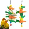 Papagei Kauen Zähne Schleifen Vogelspielzeug Hamster Kaninchen Spielzeug Vögel Schaukel Käfig Hängezubehör Handgewebt Karotte Mais Rebe Ball Spielzeug