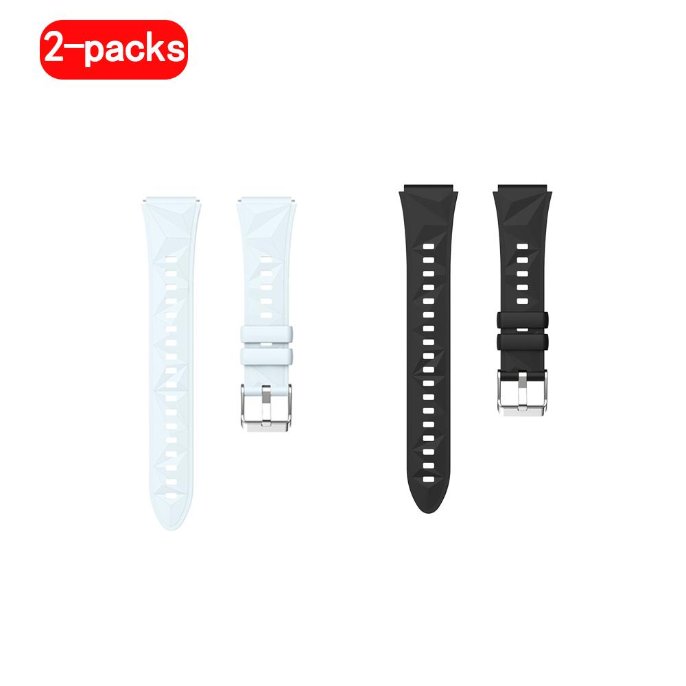 2 Stück - 18mm Geeignet für Huawei Watch GT5/GT5 Pro/GT4 Damen Silikon Dornschließe Smartwatch Armband