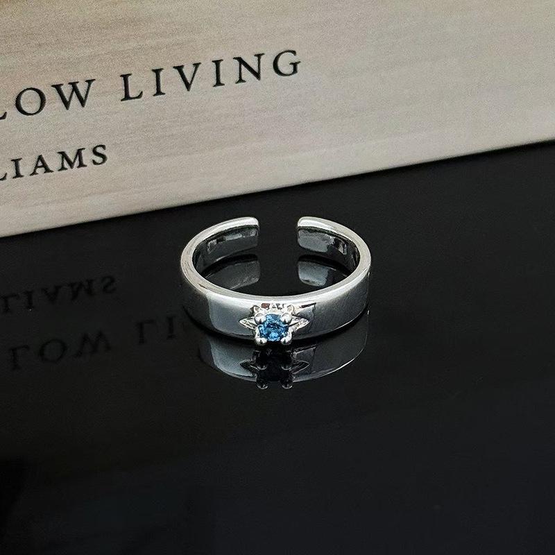 Starlight Cold Wind High-End Niche Design French Personalized Stacking Set Star Opening Ring