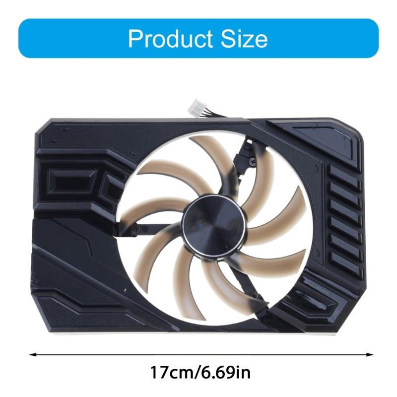 Graphics Card 85mm 4Pin Coolers Fan Replacement Accessories Graphics Card Cooling Fan for GTX1660 2060 StormX Computer