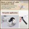 30/60Pcs Silicone Cable Ties Wire Organizer Black Adjustable Cable Straps Reusable Cable Management Cord Organizer Fastening