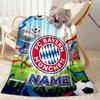 German Football Crest Personalized Text Blanket Lightweight Customizable Blanket Comfortable Throw For Sofa Office Chair Bedding Home Decor
