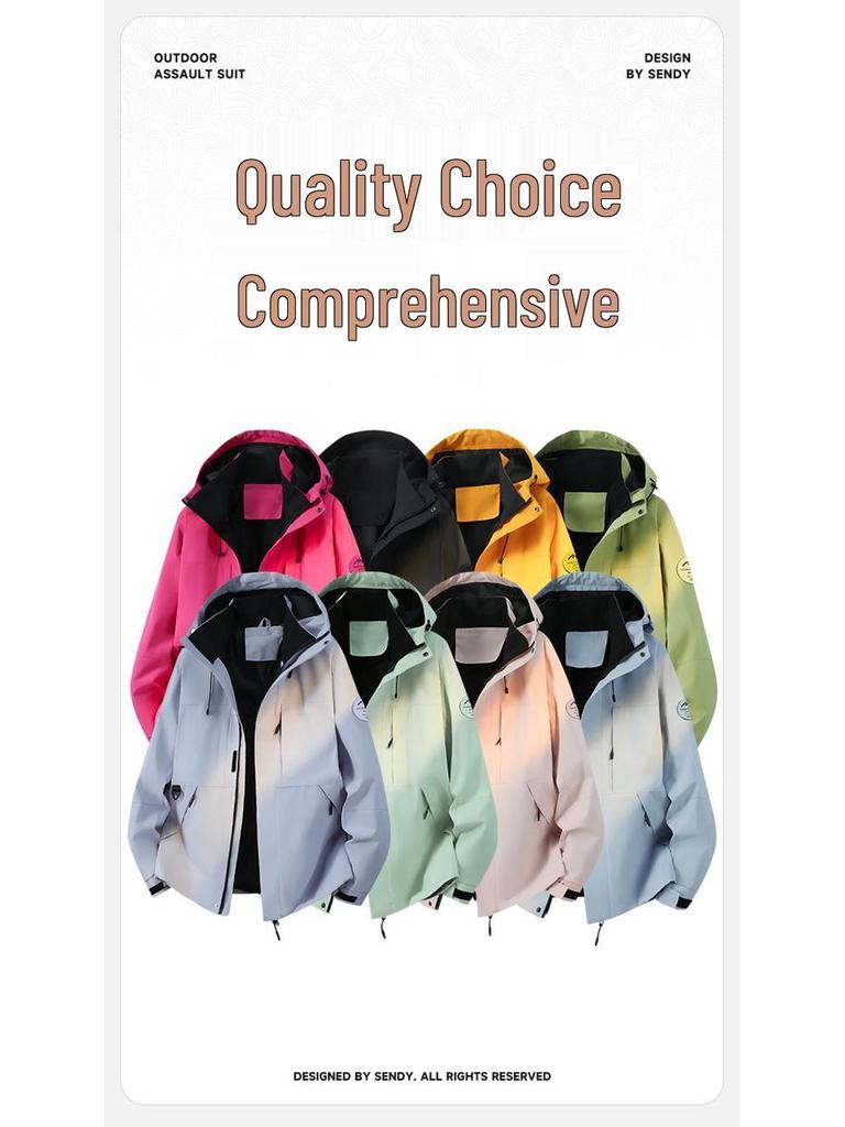 2026 Men's Spring/Autumn Camel Jacket: Windproof, Waterproof, Trendy, Single-Layer Outdoor Couple's Mountaineering Coat