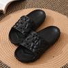 Fashion SmilePoP Men Sandals Summer New Waterproof Geometric Slide Outdoot Soft Beach Sandals Vacation Casual Couple Nonslip Home Slides