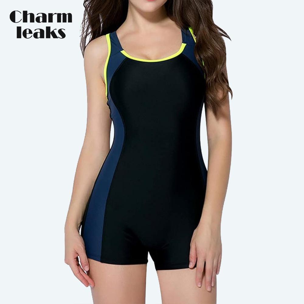 CHARMLEAKS One Piece Femei Costum de baie Sport Costum de baie Spate deschis Imbracaminte de plaja Costume de baie Bikini