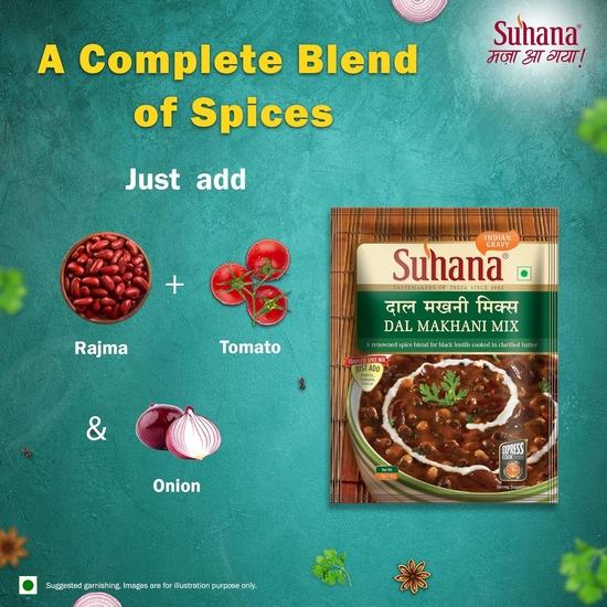 Plic Suhana Dal Makhani 50g | Amestec de condimente | Ușor de gătit | Pachet de 3