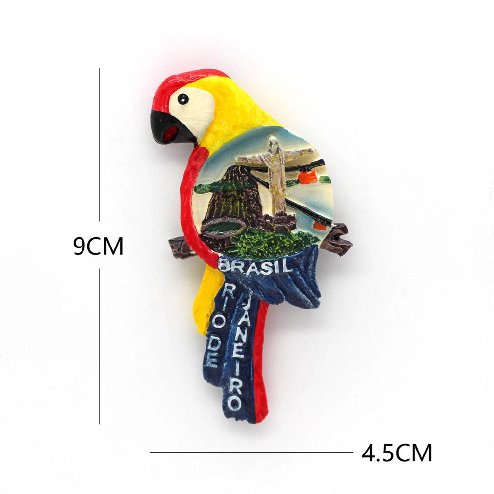 Βραζιλία τουριστικό αξιοθέατο σουβενίρ 3D μαγνητάκια ψυγείου κολλημένα στο ψυγείο Γέφυρα Γκόλντεν Γκέιτ Ταϊλάνδη Παρίσι Μονακό παγκόσμιος τουρίστας