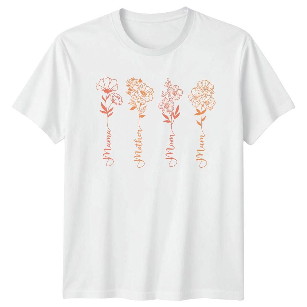 Floral Mama Mother Mom Mum TShirt Mothers Day Gift Flower Tee S