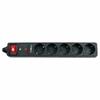 5 Socket Power Strip with Switch Riello THUNDER 5002 Black