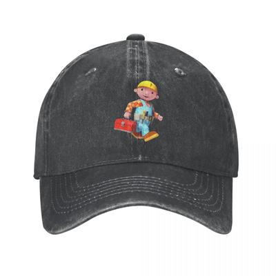 Bob der Baumeister Baseballkappe Distressed Denim Can We Fix It Toolbox Traktor Kopfbedeckung Unisex Outdoor Reisen Verstellbare Hüte Kappe