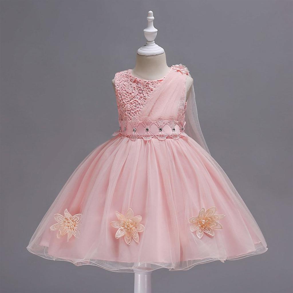 Toddler Kid Girl Lace Sleeveless Princess Gown Party Tulle Dress Cosplay Clothes