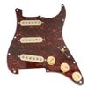 Musiclily Pro SE SSS Pre-wired Strat Pickguard with Staggered Alnico 5 Single-Coil Pickups (for ST Stratocaster) – Red Tortoise Shell, 4-Ply