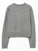 Ray Beams Women's Large/Small Knit Beaded Crew Neck Cardigan, Gray, One Size