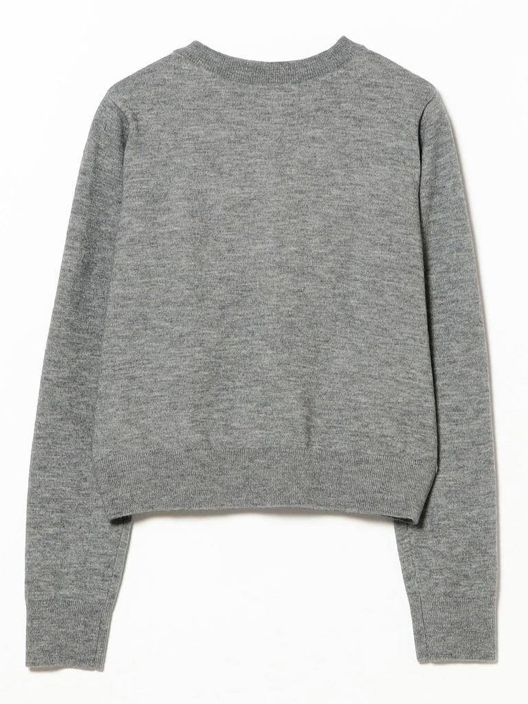 Ray Beams Women's Large/Small Knit Beaded Crew Neck Cardigan, Gray, One Size