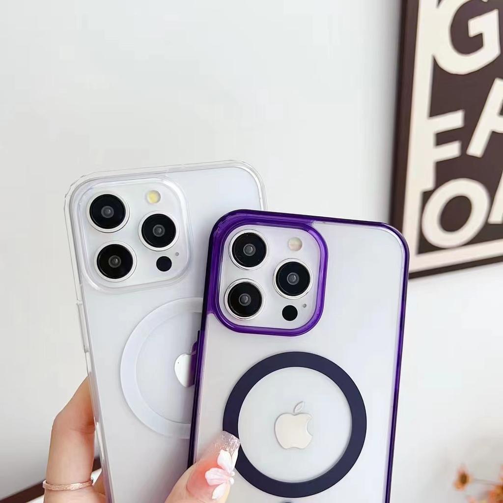 Applicable To Apple 16 Mobile Phone Case IPhone 15 Color Two-in-one Magnetic Case 13Pro Frosted Skin Feeling Protective Case