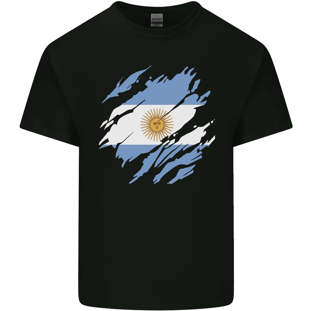 Torn Argentina Flag Argentinian Day Football Unisexs Light Cotton Tshirt