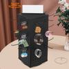 360° Rotating Pegboard Display Stand - 4-Sided Craft Organizer with 24 Hooks - 17in Modern Steel Storage Rack for Home & Office