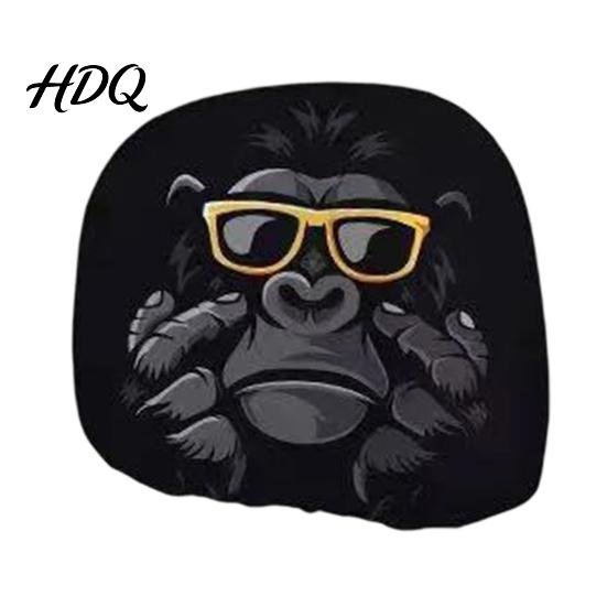 Headrest Cover for SUV Funny Car Covers Spooky Pattern Seat Polyester Protector Protector Universal Breathable Stretchy Interior Accessories