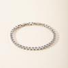 Bracelet Feuille Plaqué Or avec Incrustations de Zircon Hachuré et de Diamant