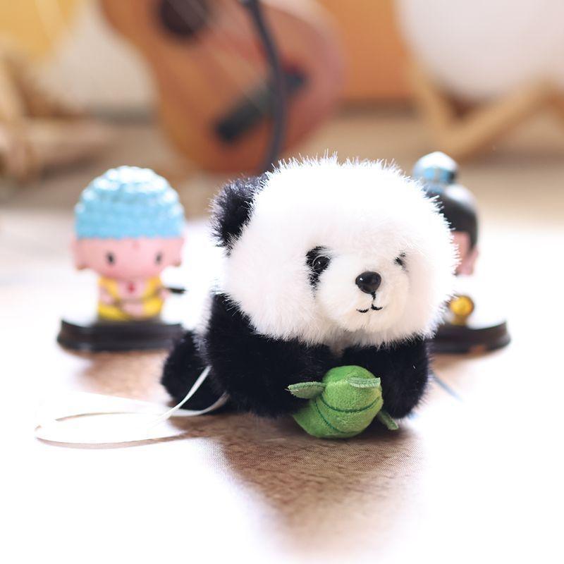 Panda Plush Toy With Magnetic Sucking Small Raccoon For Kids Gift And Collectors
