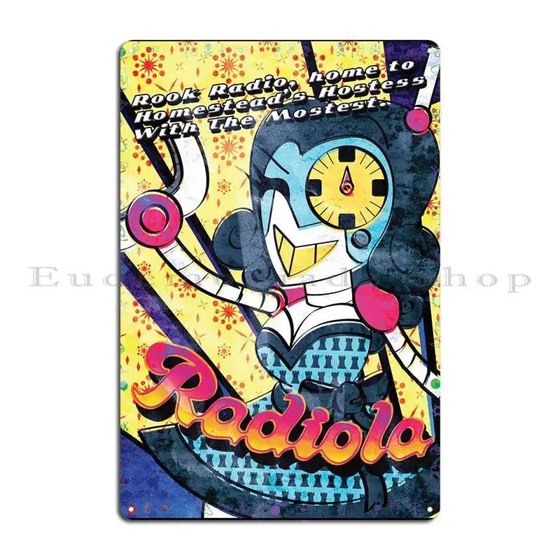 Retro Radiola Poster Metal Sign Design Pub Designing Painting Decoration Printed Tin Sign Poster 20X30CM