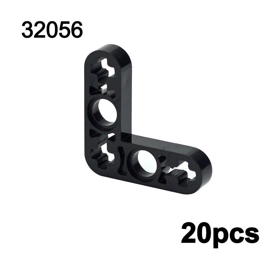 Technical Parts Moc Beam L-shape Thin with Axle Hole  DIY Building Blocks Accessories Toy Compatible 11478 32449 32017 Bricks