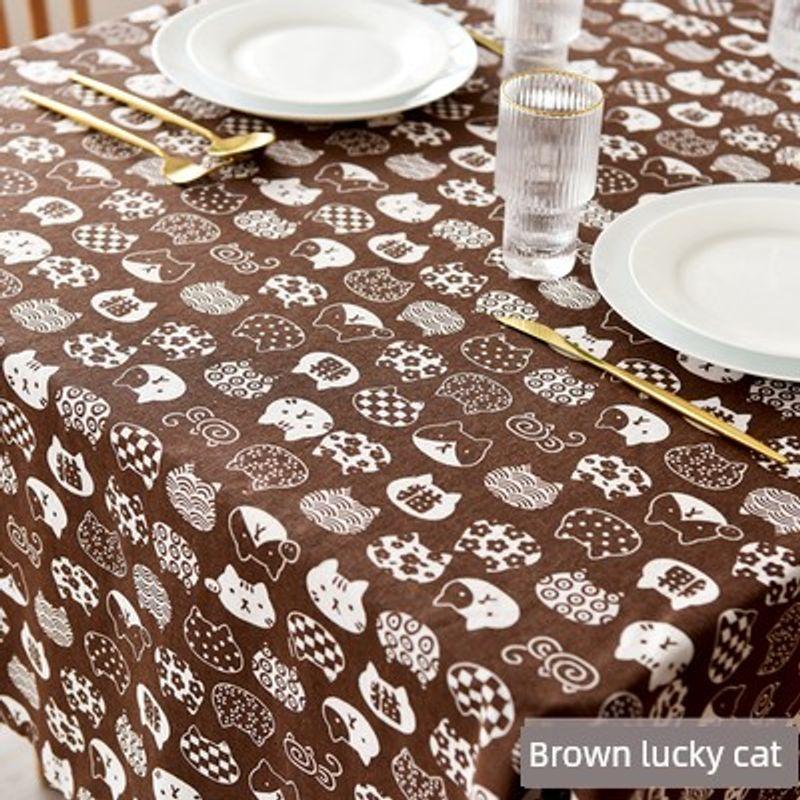 

and Korean Simple Ins Tablecloth Supermarket Beauty Background Cloth Rectangular Cotton Linen and Japanese Pattern Fabric Restaurant Decoration 14 100*140cm