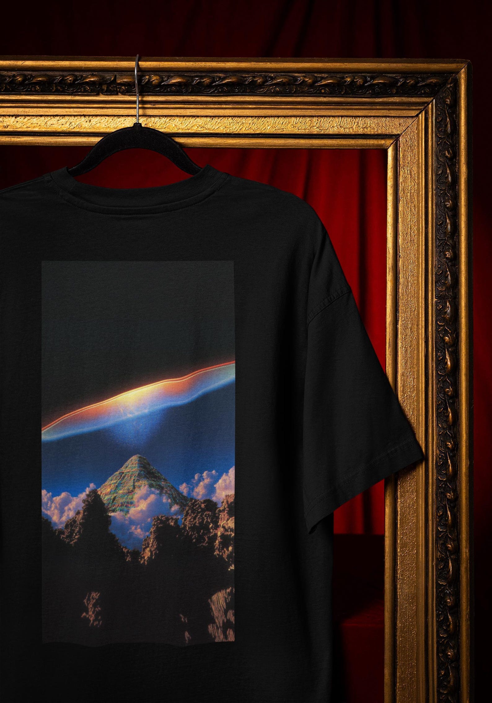Cosmic Mountain T-Shirt: Surreal Psychedelic Nature Graphic Comfort Colors® S