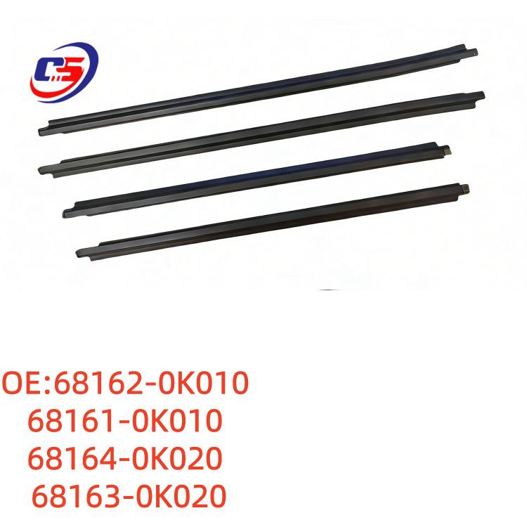 Toyota Hilux KUN25 Car Door Outer Glass Weatherstrips (68161-0K010, 68162-0K010)