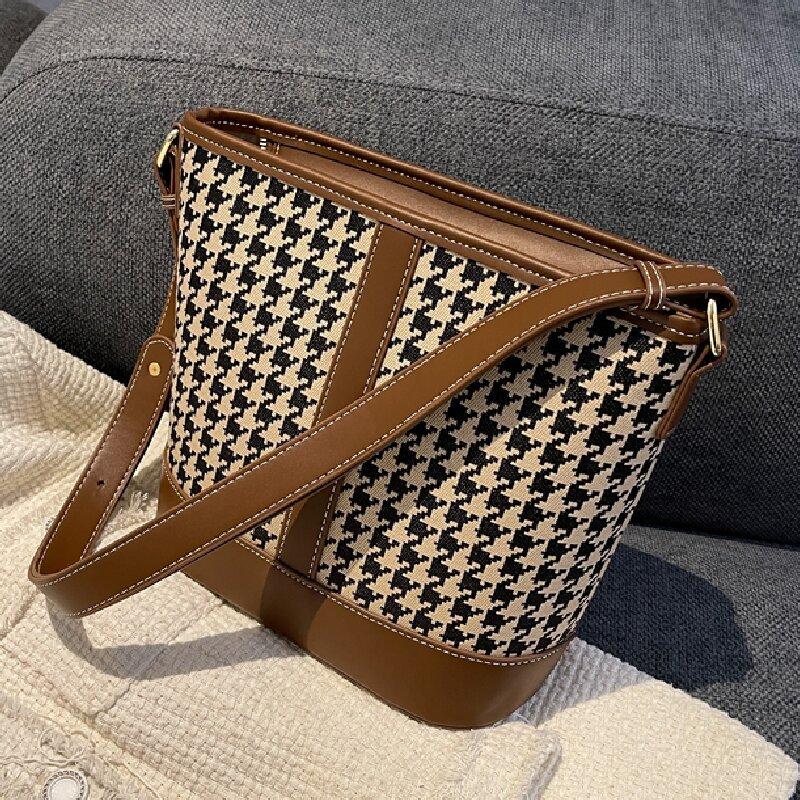 

Нишевый дизайн портативная сумка-ведро с тысячей птиц женская осенняя новая модная на плечо через плечо