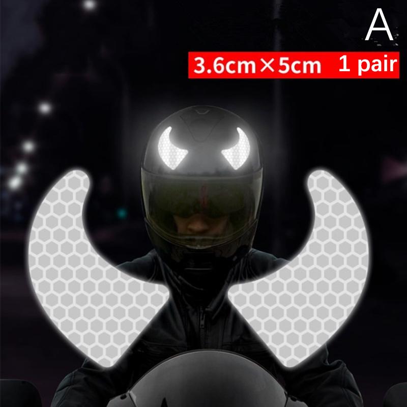 

Наклейка на шлем мотоцикла Ночной предупреждающий знак Светоотражающая наклейка Аксессуары