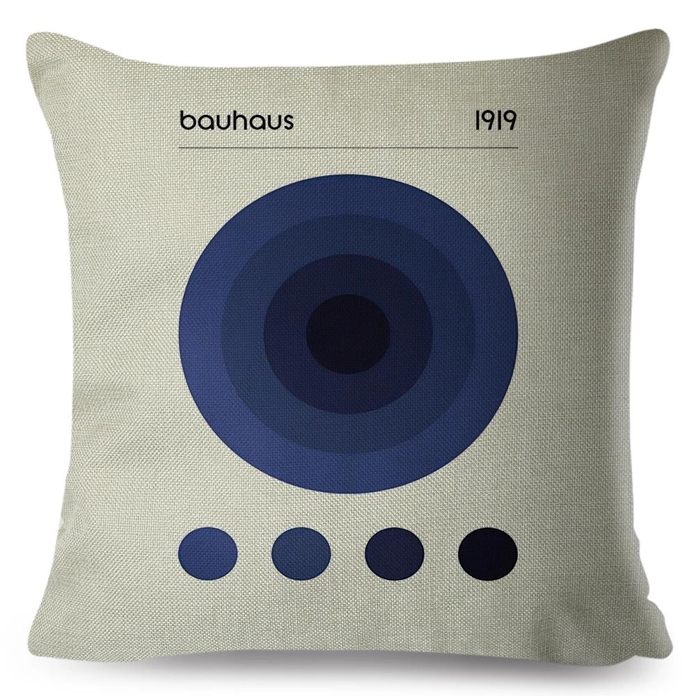 

Nordic Bauhaus Exhibition Unique Cushion Cover for Sofa Home Car Decor Double Print Pillowcase Polyester Throw Pillow Case 45x45cm18x18Inch