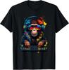 Cooles Affen-DJ-Rave-T-Shirt mit Sonnenbrille
