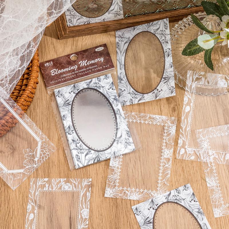 20 pcs/lot Hollow Frame Series Stickers Decorative collage Scrapbooking Diary Album Stationery Sticker hand made Craft Supplies