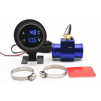 Okrągły Cyfrowy Wskaźnik Temperatury Wody Samochodu Ciężarowego LCD Czujnik Temperatury 10mm Miernik Temperatury Moto z Adapterem 28mm 30mm 32mm 34mm