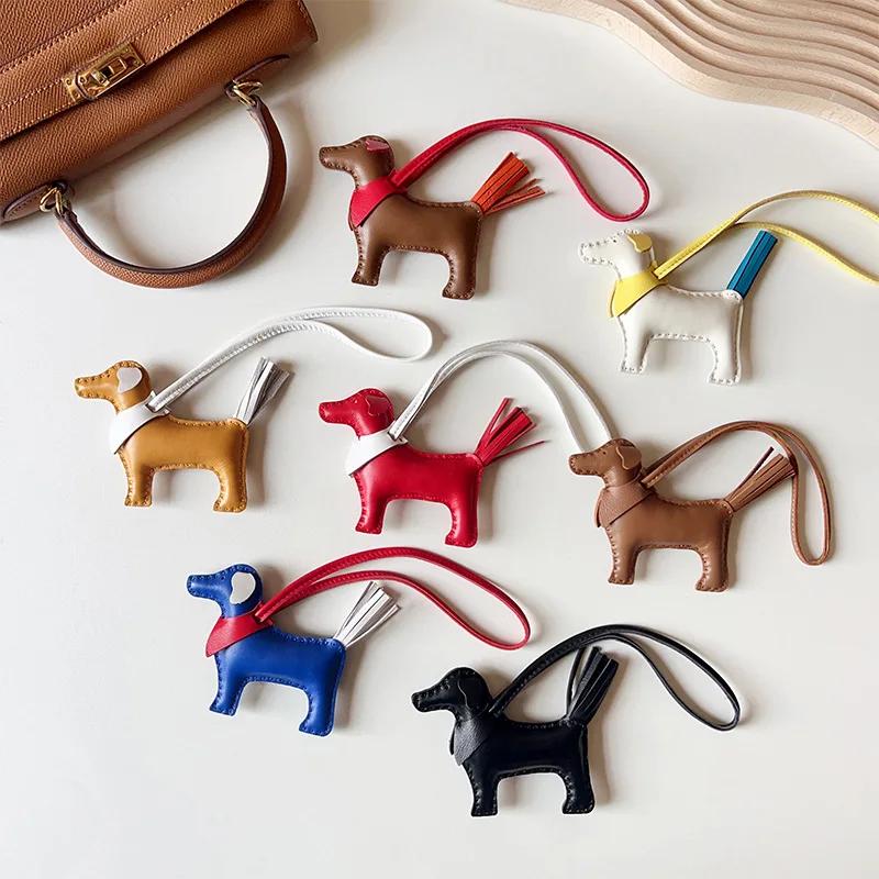 High Quality Puppy Bag Pendant, New Sheepskin Hand-sewn Creative Cute Dog Pendant,  Car Rearview Mirror Pendant, Bag Charm