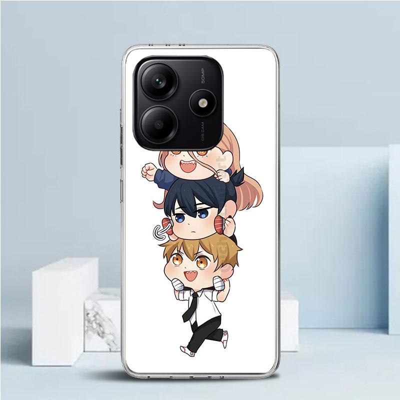 C-Chainsaw Mans Cute Phone Case For Xiaomi Redmi Note 15 14 14S 13 12S 12 Pro Plus 11S 11 11T 11E 10S 10 + Soft TPU Back Cover R