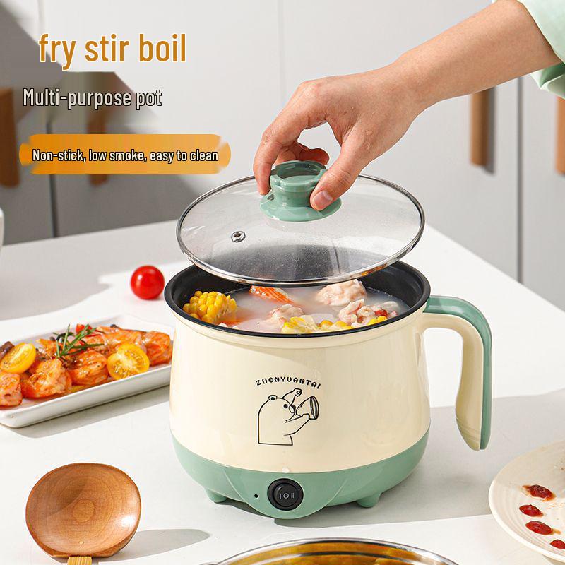 Multifunctional Electric Cooking Pot: Automatic Steamer, Boiler, Rice Cooker, and Hot Pot for Students and Dorms