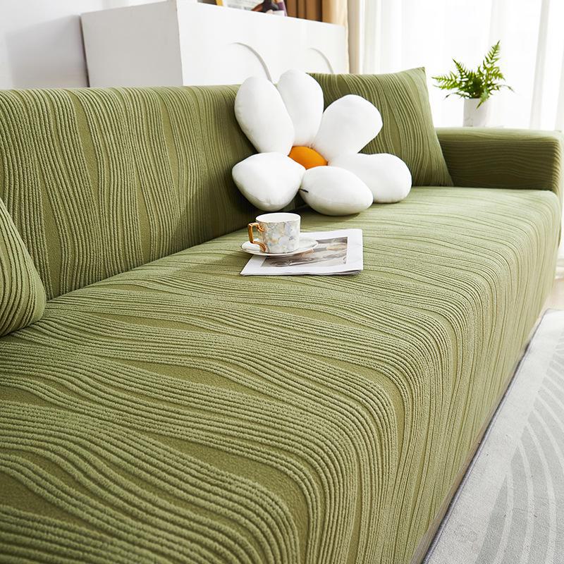 Copridivano Universale in Velluto Jacquard - Resistente ai Graffi del Gatto, Per Tutte le Stagioni, Design Monopezzo