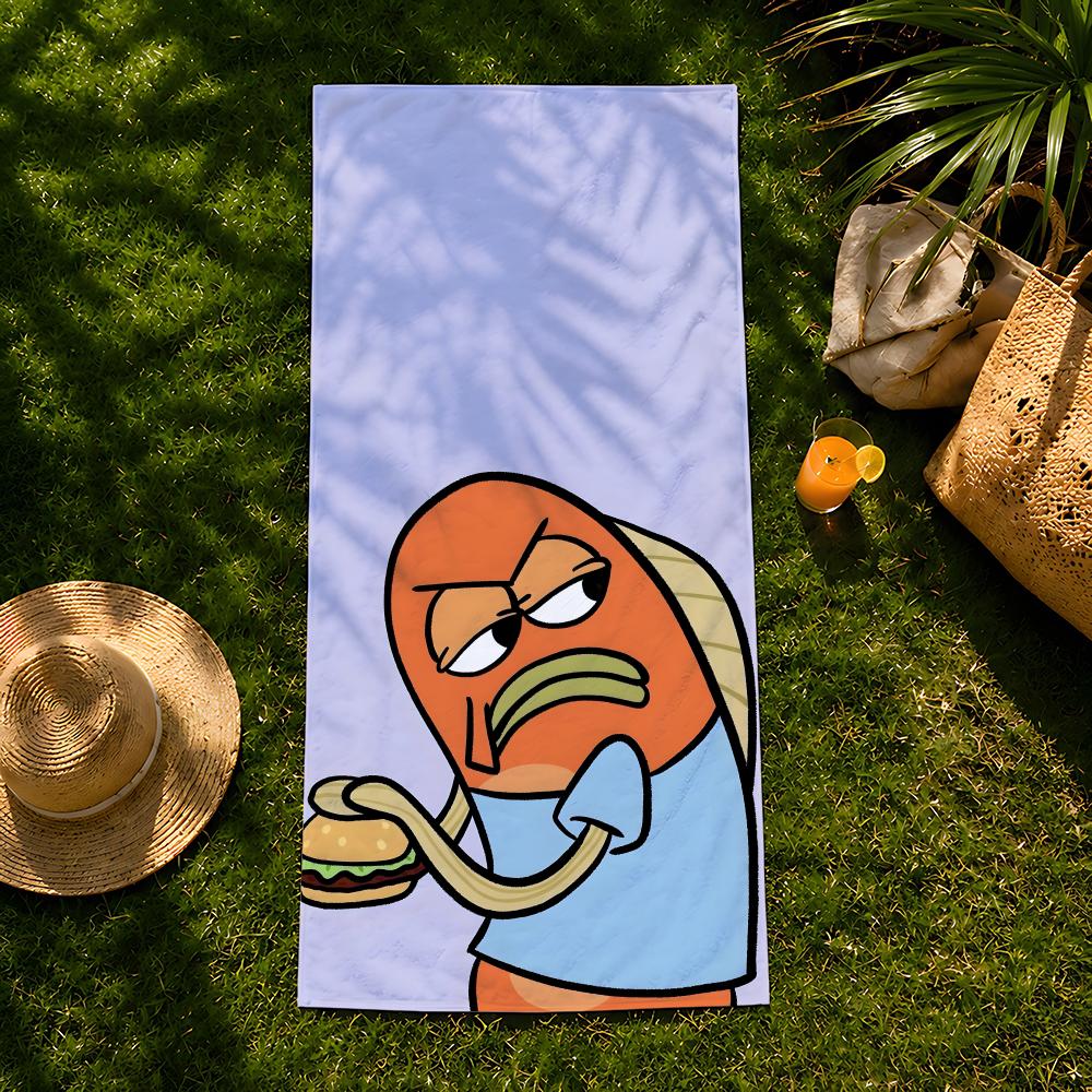 Art cartoon a-abstract F-Fish Towel beach towel, quick drying absorbent bath towel for Swim,Gym,Camping,Outdoor