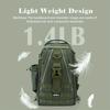 FunVZU Fishing Tackle Backpack, Fishing Bag with Rod Holder Water-resistant Material, Removeable Shoulder Strap