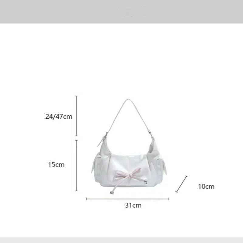 Fashion Women Crossbody Shoulder Bag Bowknot Backpack Large Capacity Outing Beach Bag Totes Bag Casual Underarm Bag Commuting Bag