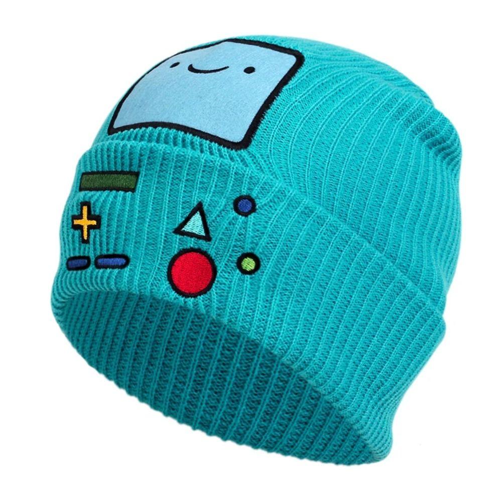 Embroidered Knitted Beanies Hat Game Machine Pattern Knitted Skull Bonnet Winter Cap  Unisex