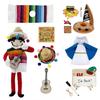 1 Set Christmas Elf Dry-Erase Board Christmas Message from Your Elf Note Board Holiday Game Props Elf Dolls Accessories for Festive Celebration