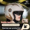 Motorcycle Helmet Winter Warm Ear Protection Electric Half Helmet All Season Universal Safety Helmet Double Lens