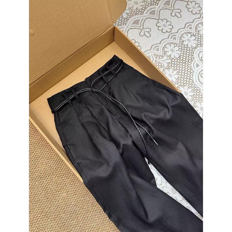 CHAO Level! Women's High-End Tencel Linen Casual Wide-Leg Pants - Loose, Straight, High-Waisted, Old Money Style for Summer.