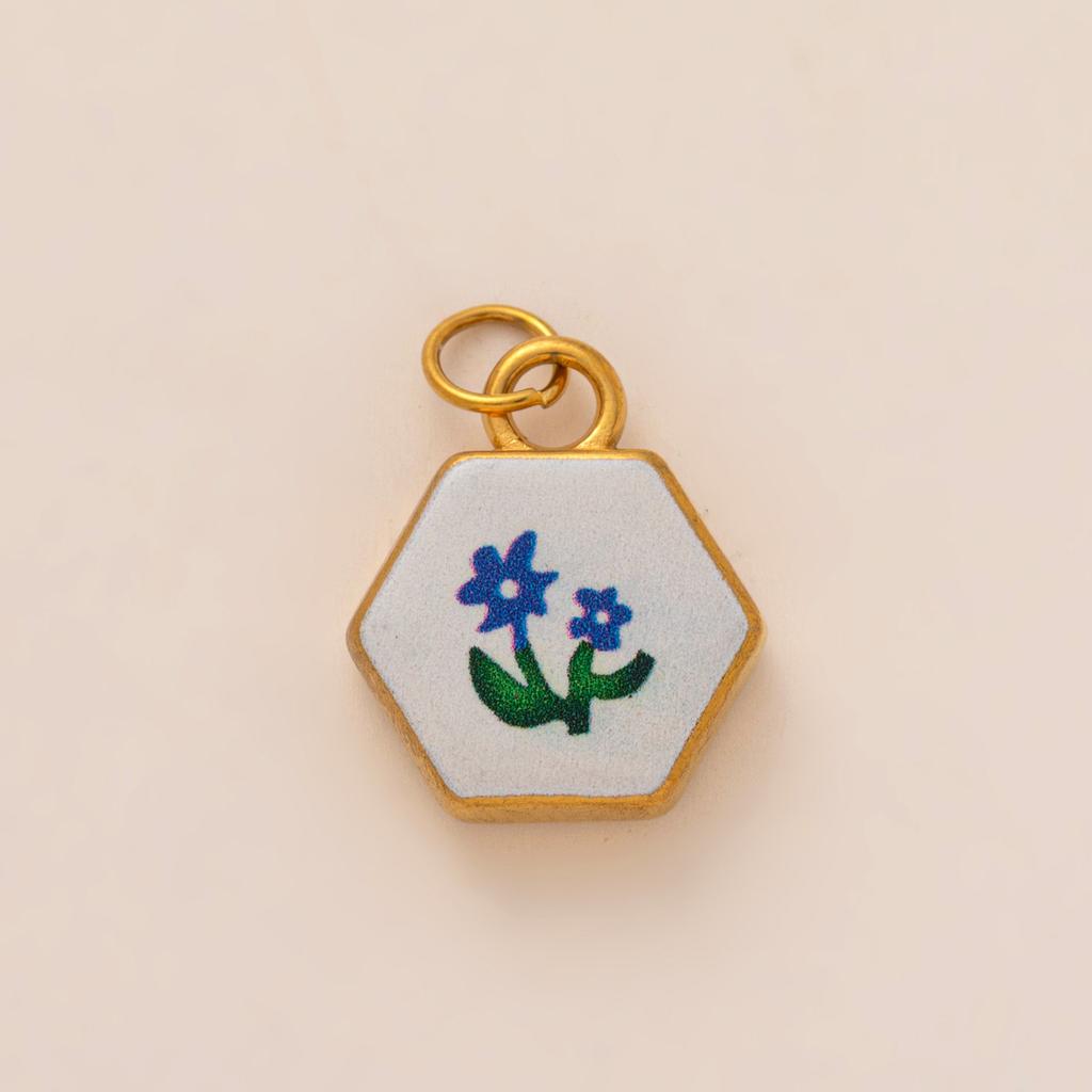 Elegant Floral House Print Pendant; Ideal for DIY Jewelry Projects, Necklace, Earring Accessories.