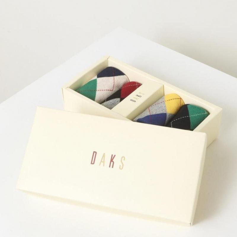 Daks Ankle 4 Pair Set Cotton Blend Check Color Mix Dbss5f901bk