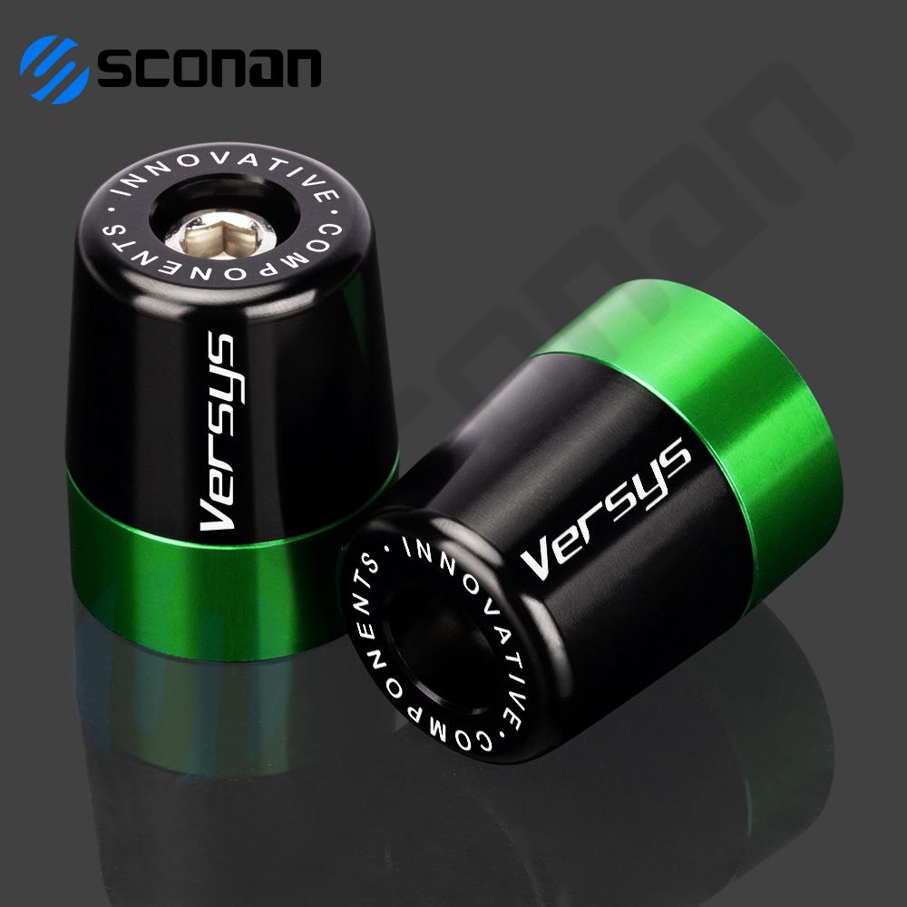 Motorcycle Accessories CNC Handlebar Grips Handle Bar Grip End Cap Plugs For Kawasaki VERSYS 300X 650 1000 VERSYS650