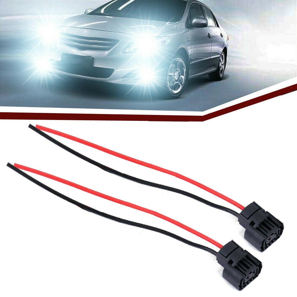 Wire Pigtail Female P 4W Two Harness Fog Light Replacement Socket Connector Lamp